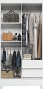 Ver imagem 6 de Guarda Roupas Solteiro Fit 4.2 Santos Andira -4 Portas 2 Gavetas 191x 92 Cm:branco