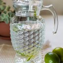 Ver imagem 3 de Jarra Ocean Vidro Desenhado Luxo com Tampa 1800ml - Lehaví
