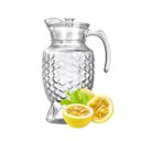 Ver imagem 5 de Jarra Ocean Vidro Desenhado Luxo com Tampa 1800ml - Lehaví