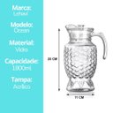 Ver imagem 6 de Jarra Ocean Vidro Desenhado Luxo com Tampa 1800ml - Lehaví