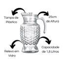 Ver mais imagens de Jarra Ocean Vidro Desenhado Luxo com Tampa 1800ml - Lehaví