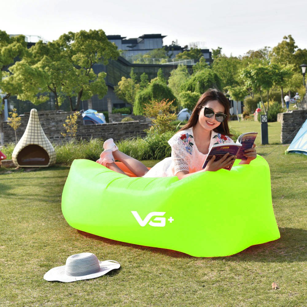 Sofá de Ar Inflável Camping Bag Saco de Dormir Verde VG+ VG Plus - 3