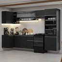 Ver imagem 1 de Armário de Cozinha Completa de Canto Suspenso 385 Cm Preto Nice Madesa 02 Preto