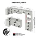 Ver imagem 3 de Armário de Cozinha Completa de Canto Suspenso 385 Cm Preto Nice Madesa 02 Preto