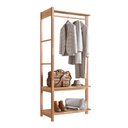 Ver imagem 3 de Closet Aberto Vercelli em Madeira Maciça Design Moderno para Quarto - Amêndoa