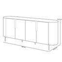 Ver imagem 3 de Aparador Buffet de Jantar 4 Portas Orgânico Lia D05 Off White