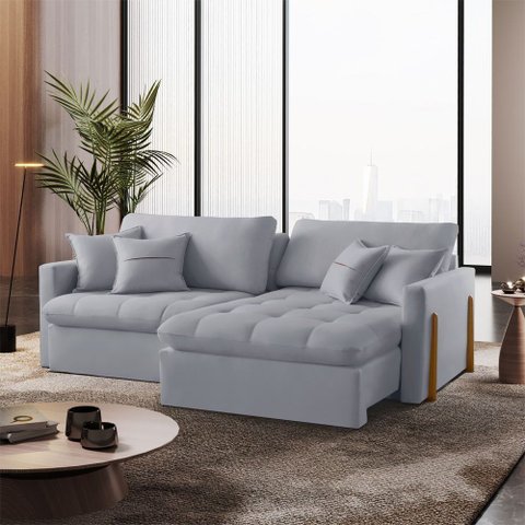 Sofá Cama Lisboa Retrátil e Reclinável 200cm Braço 10cm Meu Sofá Online