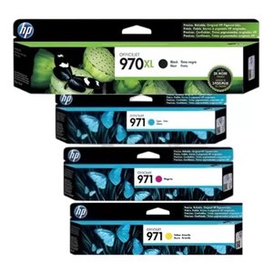 Cartucho Hp 970xl Preto e Hp 971 Colorido Conjunto 4 Cores Kit