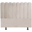 Ver imagem 1 de Cabeceira Nuvem Cama Box Queen 160 cm Alanis Suede Bege
