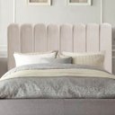 Ver imagem 2 de Cabeceira Nuvem Cama Box Queen 160 cm Alanis Suede Bege