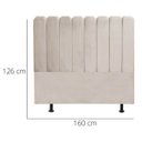 Ver imagem 3 de Cabeceira Nuvem Cama Box Queen 160 cm Alanis Suede Bege