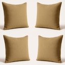 Ver imagem 1 de Kit 4 Almofadas Decorativas 42cm Suede Fofinha Lisa Sofá Cor:capuccino