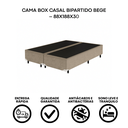 Ver imagem 4 de Cama Box Casal Bipartida 138x188cm Bege – Base Reforçada