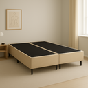 Ver imagem 2 de Cama Box Casal Bipartida 138x188cm Bege – Base Reforçada
