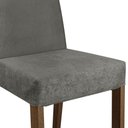 Ver imagem 3 de Conjunto Sala de Jantar Mesa Tampo de Vidro 6 Cadeiras Madesa Rustic-preto-silver
