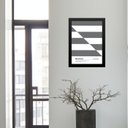 Ver imagem 1 de Quadro Bauhaus Cinza e Branco - Slipped Bands 45x34cm:moldura Preta