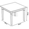 Conjunto Mesa de Jantar 80 x 80cm Madeira Maciça de Demolição com 4 Cadeiras Conforto - 4
