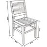 Conjunto Mesa de Jantar 80 x 80cm Madeira Maciça de Demolição com 4 Cadeiras Conforto - 5