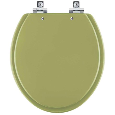 Assento Sanitário Soft Close Convencional Oval Verde Itapoa para Vaso Celite