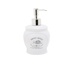 Kit Para Banheiro Lavabo Cerâmica Branco Sweet Home 4 Peças Casa Limpa - 2