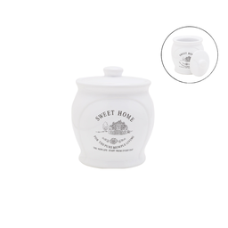 Kit Para Banheiro Lavabo Cerâmica Branco Sweet Home 4 Peças Casa Limpa - 3