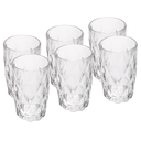 Ver imagem 1 de Conjunto 6 Copos de Vidro Alto Diamond 350ml Lyor