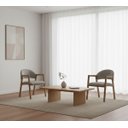 Ver imagem 1 de Jogo 2 Cadeiras Poltronas Allegra Luxo para Sala de Jantar Área Gourmet Escritório Madeira
