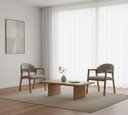 Ver imagem 1 de Jogo 2 Cadeiras Poltronas Allegra Luxo para Sala de Jantar Área Gourmet Escritório Madeira