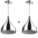 Ver imagem 1 de Kit 2 Pendente Milão Pequena Escovado Sala Cozinha Quarto