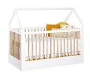 Ver imagem 1 de Berço Wood 2 em 1 Montessori Branco C/carvalho - Divicar