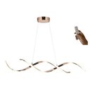 Ver imagem 1 de Lustre LED Espiral Moderno 54W 100cm Rose c/ Controle