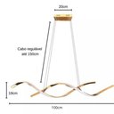 Ver imagem 5 de Lustre LED Espiral Moderno 54W 100cm Rose c/ Controle