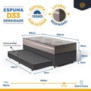 Ver imagem 6 de Cama Box com Colchão de Espuma D33 Millenium One Face + Auxiliar de Espuma Unique Solteiro 88cm