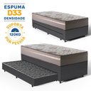Ver imagem 3 de Cama Box com Colchão de Espuma D33 Millenium One Face + Auxiliar de Espuma Unique Solteiro 88cm