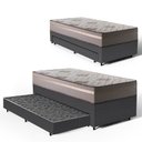 Ver imagem 1 de Cama Box com Colchão de Espuma D33 Millenium One Face + Auxiliar de Espuma Unique Solteiro 88cm