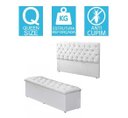 Ver imagem 5 de Kit Baú Recamier + Cabeceira Box Shop Queen Corino Branco