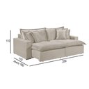 Ver imagem 3 de Sofá 2 Lugares Retrátil Encosto Fixo M-145 Veludo Martins Creme