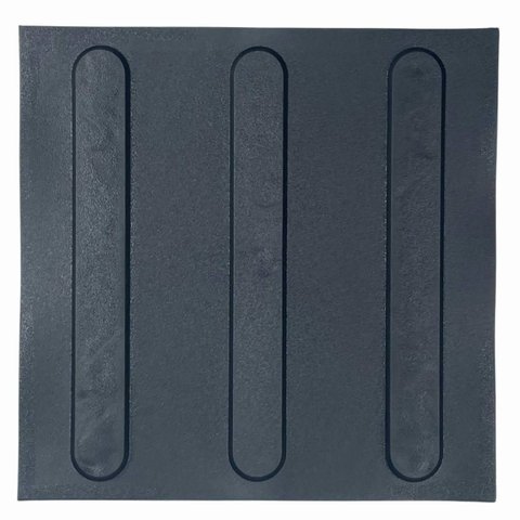 Piso Tátil Direcional Preto 25x25x5mm Kit com 16pçs.=m2