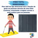 Ver imagem 5 de Piso Tátil Direcional Preto 25x25x5mm Kit com 16pçs.=m2