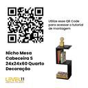 Ver imagem 6 de Nicho Mesa Cabeceira S 24x24x60 Quarto Decoração - Preto
