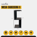 Ver imagem 3 de Nicho Mesa Cabeceira S 24x24x60 Quarto Decoração - Preto
