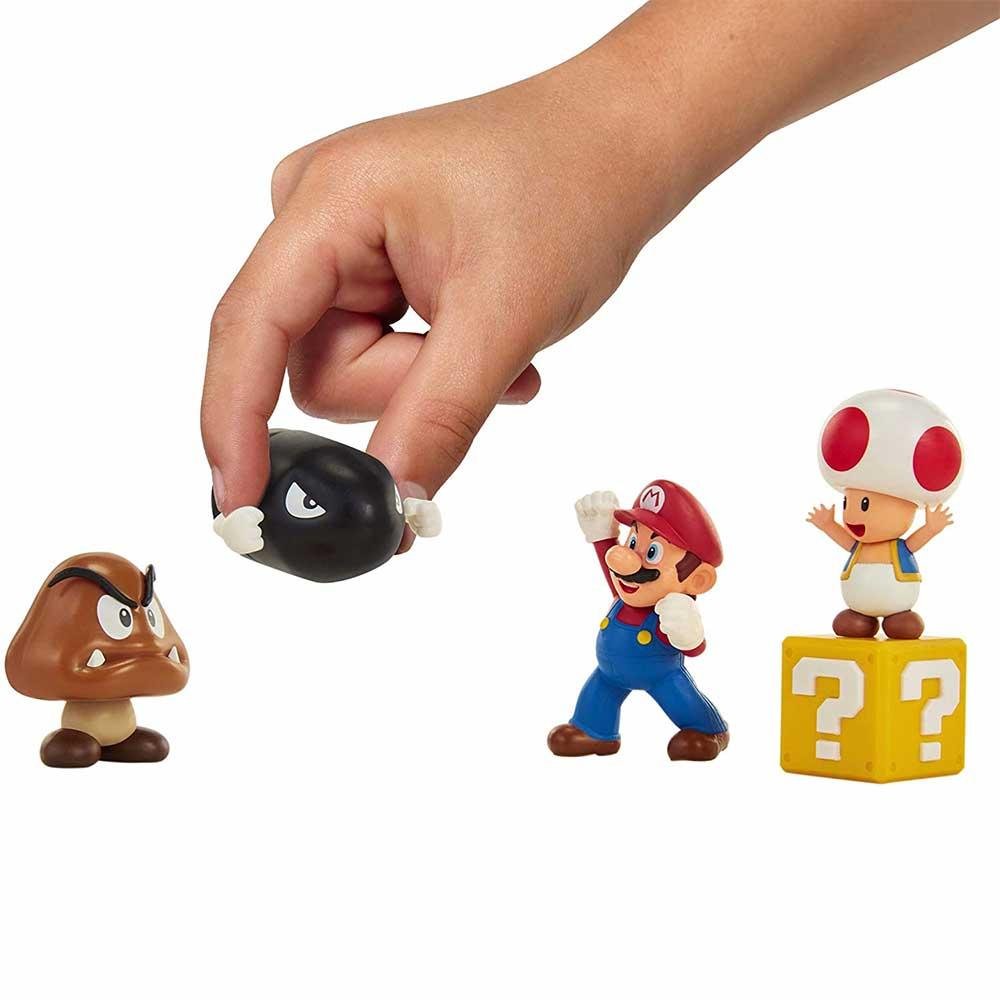 Conjunto Mini Figuras - Super Mario - Acorn Plains (Planície das Bolotas) - Candide