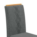 Ver imagem 4 de Conjunto Kit com 6 Cadeiras Estofadas para Sala de Jantar Yasmin MDF Cedro Linho Granito DJ Móveis