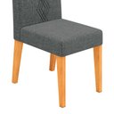 Ver imagem 5 de Conjunto Kit com 6 Cadeiras Estofadas para Sala de Jantar Yasmin MDF Cedro Linho Granito DJ Móveis
