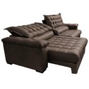Ver imagem 7 de Sofá Retrátil e Reclinável 2,35m Molas Ensacadas Cama inBox Big Space com Bordado 3D Velusoft