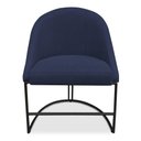 Ver imagem 7 de Kit 04 Cadeiras Poltrona de Jantar Bela Suede Base Metálica Industrial Preto - Pallazio Azul