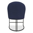 Ver imagem 2 de Kit 04 Cadeiras Poltrona de Jantar Bela Suede Base Metálica Industrial Preto - Pallazio Azul