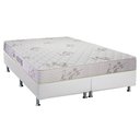 Ver imagem 1 de Cama Box Queen: Colchão Espuma D45 Luckspuma Gran Luck Floral + Base CRC Courano White(158x198)
