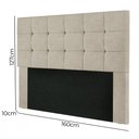 Ver imagem 3 de Cabeceira Cama Box Queen 160 Cm Estofada Suede Bege Amassado Julia Speciale Home