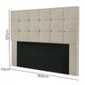 Cabeceira Cama Box Queen 160 Cm Estofada Suede Bege Amassado Julia Speciale Home - 3